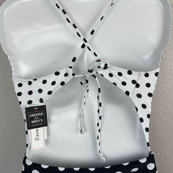 NWT Hula Honey Black and White Polka Dot One Piece Swim Suit Size S - Picture 3 of 5